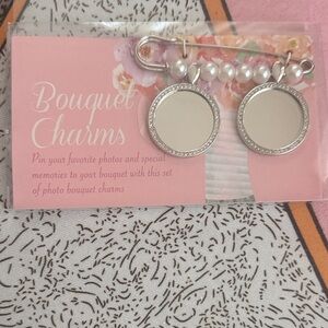 Bouquet Charms Silver Pearl Bouquet Photo Charms